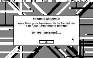 Catch'em! atari screenshot